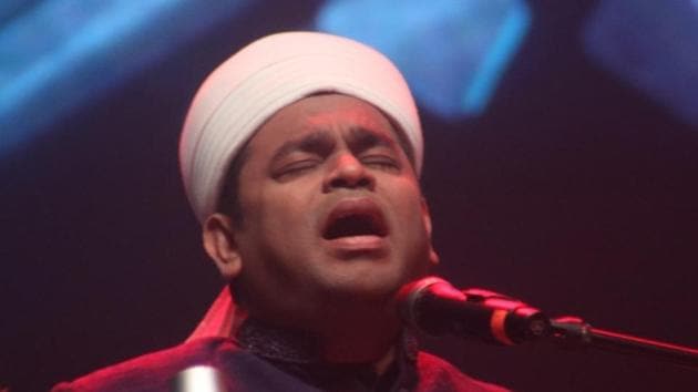 Composer AR Rahman performs during a musical evening.(IANS)