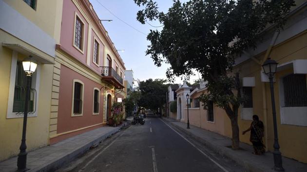 In comparison, the French part is still quaint, with more old houses lining the streets. “The real heritage of Pondicherry is not just the buildings, it’s also the way the town has been laid out, ” said Rafael Gastebois, a French conservation architect working on the government’s ‘smart city’ project, to help balance progress and better facilities for residents and tourists with heritage conservation. (Biplov Bhuyan / HT Photo) In comparison, the French part is still quaint, with more old houses lining the streets. “The real heritage of Pondicherry is not just the buildings, it’s also the way the town has been laid out, ” said Rafael Gastebois, a French conservation architect working on the government’s ‘smart city’ project, to help balance progress and better facilities for residents and tourists with heritage conservation. (Biplov Bhuyan / HT Photo)