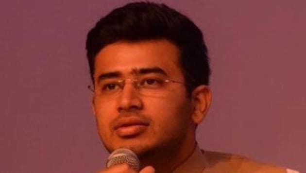 Tejasvi Surya, the general secretary of the BJP’s youth wing, is the nephew of BJP MLA Ravi Subramanya and joined the party four years ago.(Twitter)