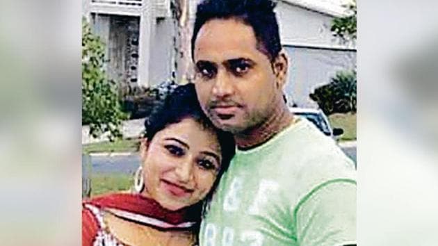 File photo of Ravneet Kaur and her husband Jaspreet Singh.(Photo: Sourced)
