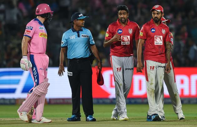 Rajasthan Royals' Jos Buttler was Mankaded by Ravichandran Ashwin in the 13th over. (AFP) Rajasthan Royals' Jos Buttler was Mankaded by Ravichandran Ashwin in the 13th over. (AFP)
