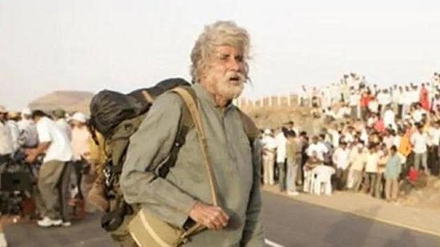 Amitabh Bachchan in a still from Shoebite that was completed nine years ago. Amitabh Bachchan in a still from Shoebite that was completed nine years ago.