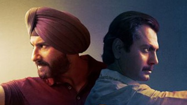 Saif Ali Khan and Nawazuddin Siddiqui in a poster for Netflix’s Sacred Games.