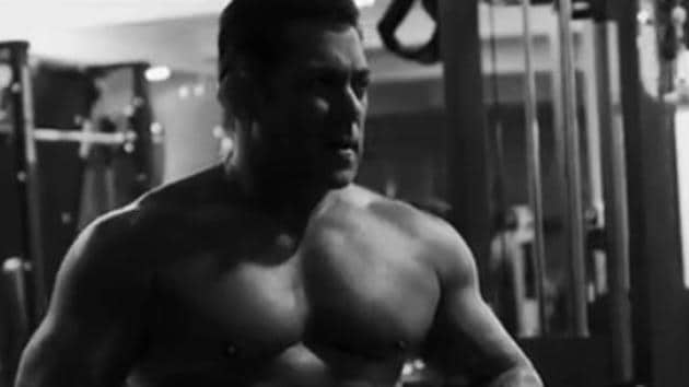 Salman Khan in a screen grab from a video on the launch of his new fitness equipment brand.(Instagram)