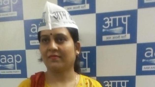 The candidature of AAP’s Gautam Budh Nagar candidate Shweta Sharma was rejected during scrutiny of nominations.(HT Fhoto)