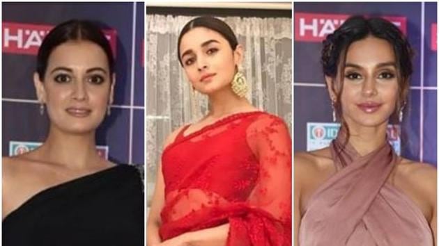 Alia Bhatt, Dia Mirza and Shibani Dandekar at the Reel Awards 2019. Alia Bhatt, Dia Mirza and Shibani Dandekar at the Reel Awards 2019.