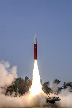 Ballistic Missile Defence (BMD) Interceptor missile being launched by Defence Research and Development Organisation (DRDO) in an Anti-Satellite (A-SAT) missile test ‘Mission Shakti’ engaging an Indian orbiting target satellite in Low Earth Orbit (LEO) in a ‘Hit to Kill’ mode from Abdul Kalam Island, Odisha, Wednesday, March 27, 2019. (PTI file photo) Ballistic Missile Defence (BMD) Interceptor missile being launched by Defence Research and Development Organisation (DRDO) in an Anti-Satellite (A-SAT) missile test ‘Mission Shakti’ engaging an Indian orbiting target satellite in Low Earth Orbit (LEO) in a ‘Hit to Kill’ mode from Abdul Kalam Island, Odisha, Wednesday, March 27, 2019. (PTI file photo)