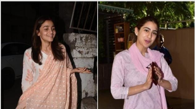 Alia Bhatt and Sara Ali Khan spotted in Mumbai.(Varinder Chawla)