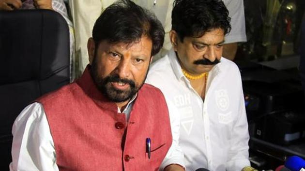 Former J-K minister and rebel BJP leader Lal Singh (in red jacket) has filed nomination from Jammu and Udhampur Lok Sabha constituencies. (Nitin Kanotra / HT File Photo) Former J-K minister and rebel BJP leader Lal Singh (in red jacket) has filed nomination from Jammu and Udhampur Lok Sabha constituencies. (Nitin Kanotra / HT File Photo)