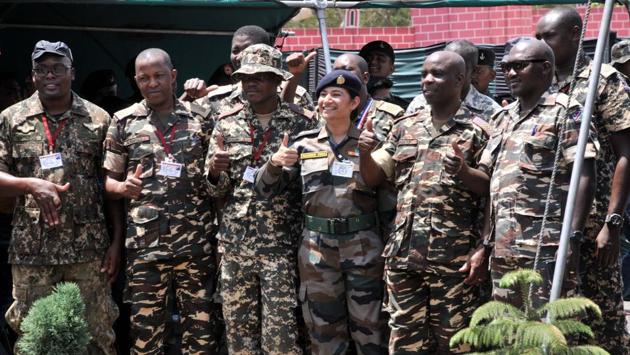 The exercise was attended by observers from three African nations, i.e. Democratic Republic of Congo, Rwanda and Mozambique. (HT PHOTO) 
