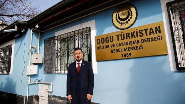 Seyit Tumturk in front of the headquarters of East Turkestan Culture and Solidarity Association in Kayseri, Turkey. While Uighurs had no problems in Turkey until three or four years ago, Ankara’s security concerns and stronger ties with Beijing reversed that trend, said Tumturk, president of a rights organisation called the National Assembly of East Turkestan, the name that Uighur exiles use for Xinjiang. (Murad Sezer / REUTERS) Seyit Tumturk in front of the headquarters of East Turkestan Culture and Solidarity Association in Kayseri, Turkey. While Uighurs had no problems in Turkey until three or four years ago, Ankara’s security concerns and stronger ties with Beijing reversed that trend, said Tumturk, president of a rights organisation called the National Assembly of East Turkestan, the name that Uighur exiles use for Xinjiang. (Murad Sezer / REUTERS)