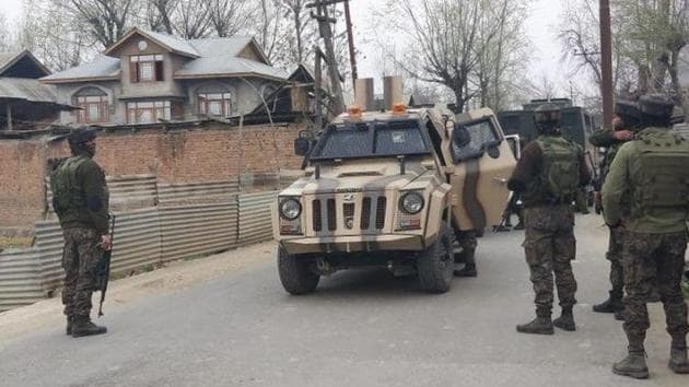 The encounter between the militants and security forces started in Nowgam on the city outskirts in Budgam district and the cordon and search operation, which was launched in Friday morning.(Twitter/ANI Photo)