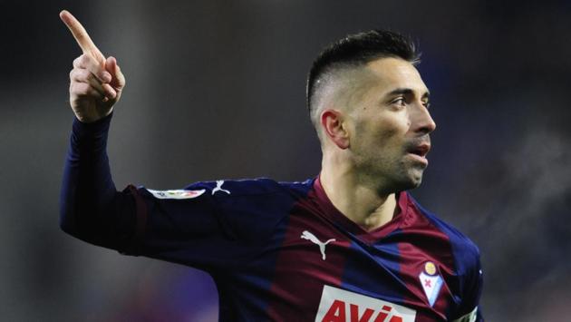 Charles Pena celebrates after scoring for Eibar.(La Liga)