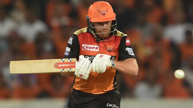 Sunrisers Hyderabad (SRH) batsman Jonny Bairstow plays a shot. (PTI)
