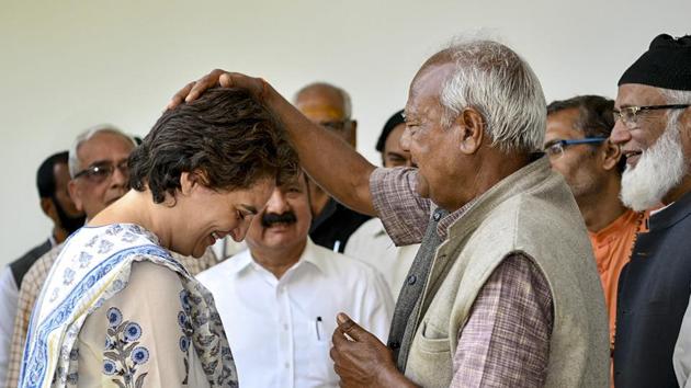 Raebareli: Congress General Secretary Priyanka Gandhi Vadra meets various delegations and groups at a guest house, in Raebareli (PTI) Raebareli: Congress General Secretary Priyanka Gandhi Vadra meets various delegations and groups at a guest house, in Raebareli (PTI)