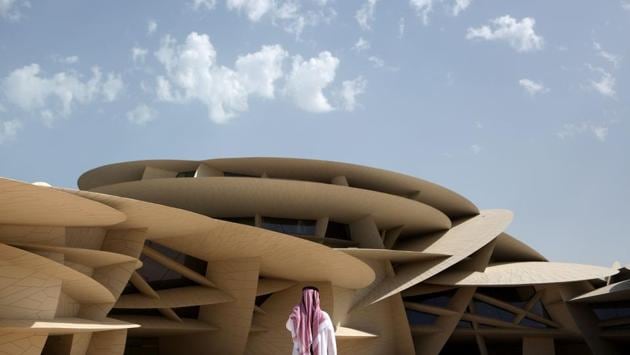 A view of the National Museum of Qatar, in the Gulf emirate’s capital Doha. Almost a decade in the making, three years late and at an estimated cost of $434 million, Qatar’s vast national museum, built in the shape of a desert rose, opened this week. (Patrick Baz / National Museum of Qatar / AFP) A view of the National Museum of Qatar, in the Gulf emirate’s capital Doha. Almost a decade in the making, three years late and at an estimated cost of $434 million, Qatar’s vast national museum, built in the shape of a desert rose, opened this week. (Patrick Baz / National Museum of Qatar / AFP)