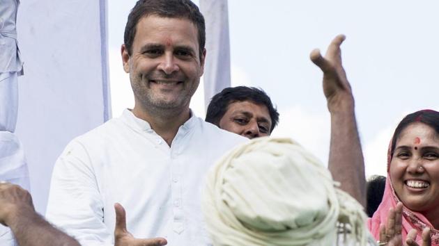 Congress president Rahul Gandhi is holding a road show in Haryana on March 29, 2019. (PTI) Congress president Rahul Gandhi is holding a road show in Haryana on March 29, 2019. (PTI)