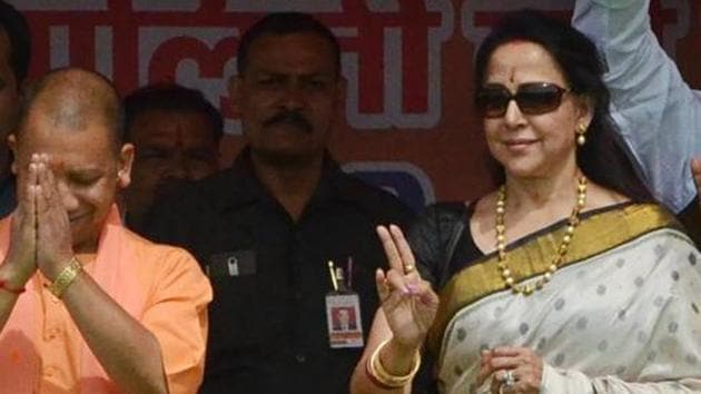 Uttar Pradesh Chief Minister Yogi Adityanath during an election campaign for BJP in Mathura. (PTI Photo) Uttar Pradesh Chief Minister Yogi Adityanath during an election campaign for BJP in Mathura. (PTI Photo)