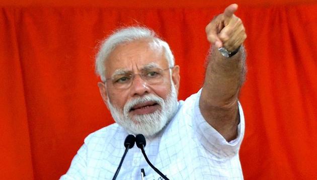 Prime Minister Narendra Modi addresses a public meeting for election campaigns ahead of Lok Sabha polls, in Kurnool district of Andhra Pradesh, Friday, March 29, 2019.(PTI file photo)