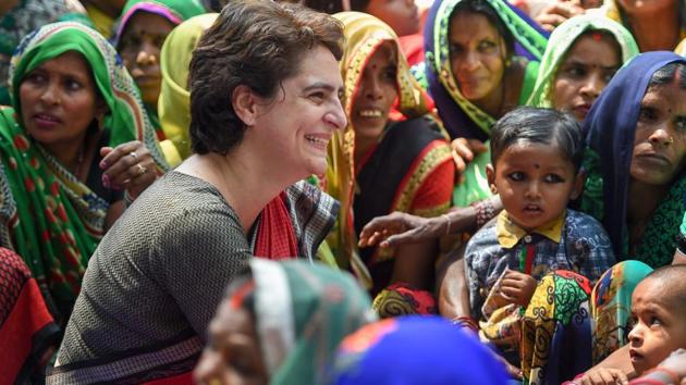 Congress General Secretary and Uttar Pradesh - East incharge Priyanka Gandhi Vadra interacts with villagers on her three-day UP campaign ahead of Lok Sabha elections, in Ayodhya, Friday, March 29, 2019. (PTI file photo) Congress General Secretary and Uttar Pradesh - East incharge Priyanka Gandhi Vadra interacts with villagers on her three-day UP campaign ahead of Lok Sabha elections, in Ayodhya, Friday, March 29, 2019. (PTI file photo)
