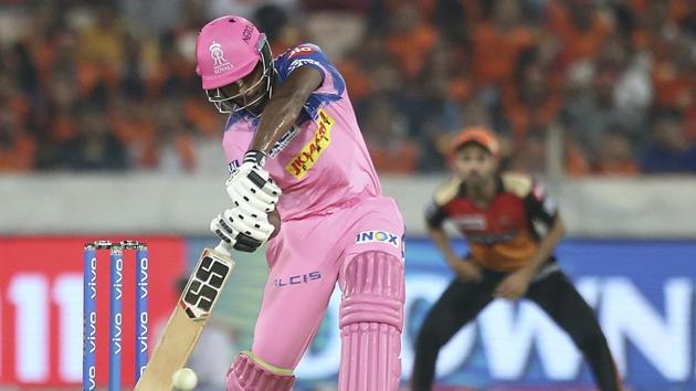 Rajasthan Royal's Sanju Samson during his onslaught against Sunrisers Hyderabad. (AP) Rajasthan Royal's Sanju Samson during his onslaught against Sunrisers Hyderabad. (AP)
