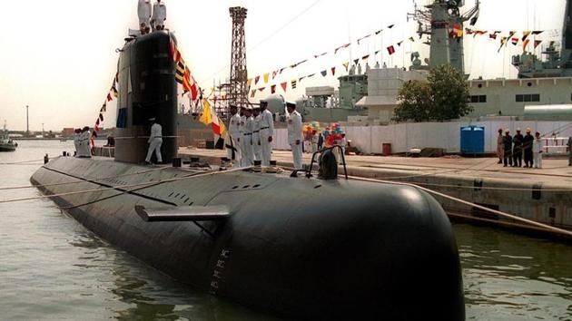 Agosta 90B, Pakistan navy’s first indigenous submarine. Officials say 4 of navy’s 5 operational units are undergoing major refit.(Getty Images)