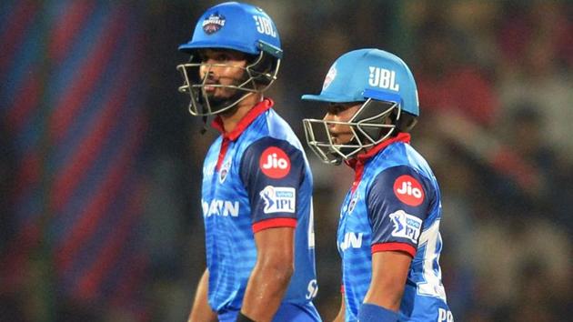 Shreyas Iyer (2ndR) and Prithvi Shaw talk during the 2019 Indian Premier League (IPL). (AFP) Shreyas Iyer (2ndR) and Prithvi Shaw talk during the 2019 Indian Premier League (IPL). (AFP)