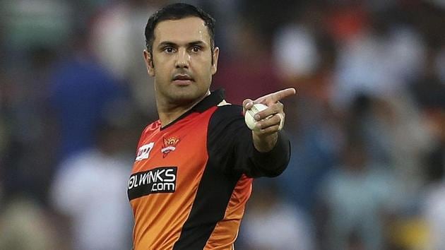 Sunrisers Hyderabad's bowler Mohammed Nabi prepares to bowl. (AP) Sunrisers Hyderabad's bowler Mohammed Nabi prepares to bowl. (AP)