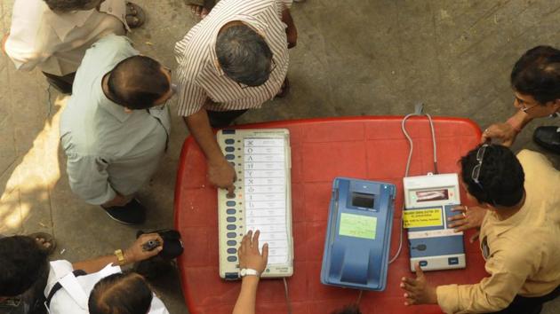 Each EVM can accommodate only 16 names and the control unit can record the voting of only four such EVMs linked together which means, each control unit can register a maximum of 64 candidates (Representative image).