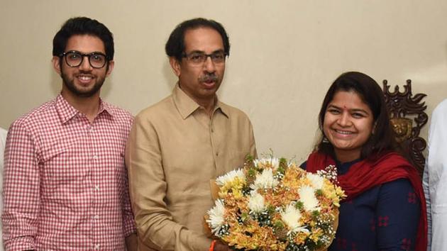 Poonam Mahajan, however, said her visit was to seek the “blessings” of Uddhav Thackeray.(HT File Photo)