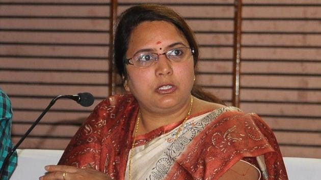 Congress has fielded former mayor of Jaipur, Jyoti Khandelwal, in the Jaipur Lok Sabha constituency in the 2019 general elections.(HT Photo)