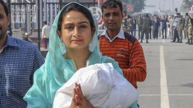 The Shiromani Akali Dal’s Harsimrat Kaur, the Union food processing industries minister, is the sitting member of Parliament from Bathinda. She is the wife of SAD president and former deputy chief minister Sukhbir Singh Badal.(PTI file photo)