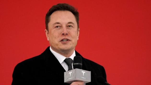 Tesla CEO Elon Musk attends the Tesla Shanghai Gigafactory groundbreaking ceremony in Shanghai, China on January 7.(REUTERS)