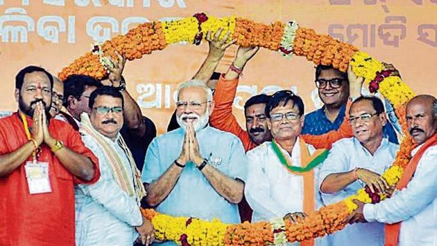 Prime Minister Narendra Modi in Odisha on Tuesday.(PTI) Prime Minister Narendra Modi in Odisha on Tuesday.(PTI)