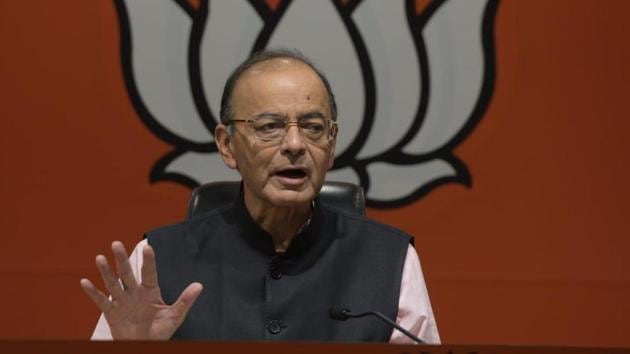 Arun Jaitley said Congress’s promise of removing Indian Penal Code Section 124A is fraught with danger.(HT Photo/Mohd Zakir) Arun Jaitley said Congress’s promise of removing Indian Penal Code Section 124A is fraught with danger.(HT Photo/Mohd Zakir)