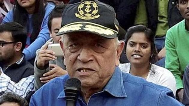 Admiral (retd.) L Ramdas has said that he would approach the Election Commission with complaint against Uttar Pradesh Chief Minister Yogi Adityanath over his “Modiji ki sena” remark at a public rally.(PTI file) Admiral (retd.) L Ramdas has said that he would approach the Election Commission with complaint against Uttar Pradesh Chief Minister Yogi Adityanath over his “Modiji ki sena” remark at a public rally.(PTI file)
