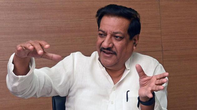 Former Maharashtra CM Prithviraj Chavan spoke on a range of electoral issues during his visit to Hindustan Times office in Pune, , on Monday, April 1, 2019.(Pratham Gokhale/HT Photo)