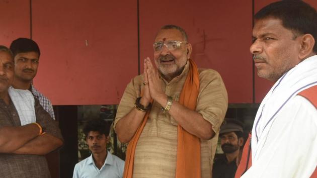 Union minister Giriraj Singh BJP candidate for Begusarai seat(HT)