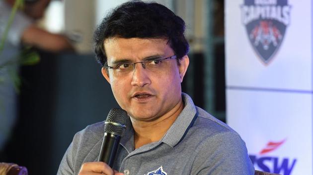 Delhi Capitals special adviser Sourav Ganguly speaks at a press conference.(AFP) Delhi Capitals special adviser Sourav Ganguly speaks at a press conference.(AFP)