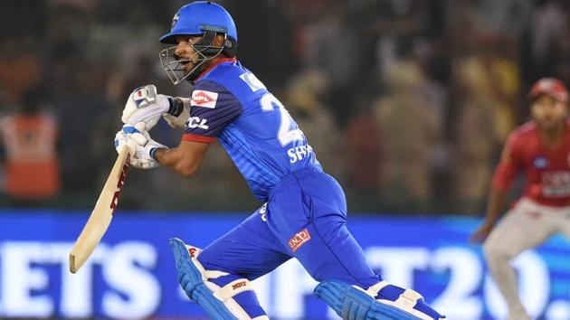 DC's Shikhar Dhawan plays a shot during the Indian Premier League 2019. (PTI)