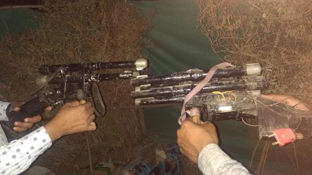 The arrested man has studied upto class 7 and the police are investigating the source of his knowledge about the arms and ammunitions.(HT PHOTO) The arrested man has studied upto class 7 and the police are investigating the source of his knowledge about the arms and ammunitions.(HT PHOTO)