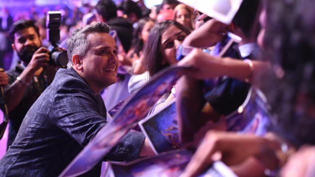 Joe Russo, director of Avengers: Endgame, interacts with fans at an event at Taj Lands End, Bandra in Mumbai.(Hindustan Times)