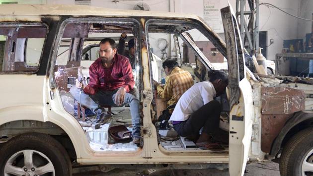 As campaigning gets under way for the 2019 contest -- voting starts April 11 and spans nearly six weeks, with 900 million Indians eligible to cast ballots -- security is again a central concern for the monumental poll. In trouble spots, candidates are escorted by police as they drum up support. (Narinder Nanu / AFP)