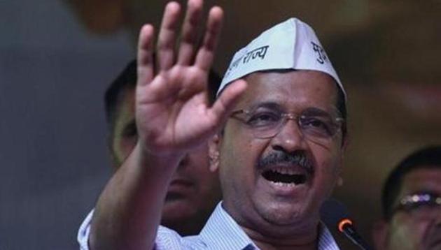 Kejriwal accused both the BJP and the Congress of promising Delhi voters full statehood but not keeping their promise.(HT PHOTO) Kejriwal accused both the BJP and the Congress of promising Delhi voters full statehood but not keeping their promise.(HT PHOTO)