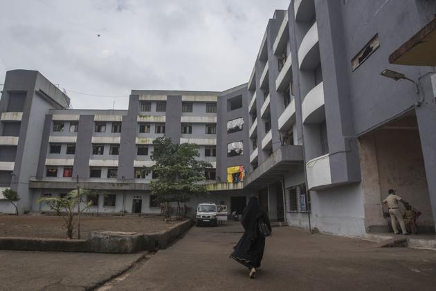 Sanjay Nagar BMC school at Govandi in Mumbai.(Pratik Chorge/HT Photo) Sanjay Nagar BMC school at Govandi in Mumbai.(Pratik Chorge/HT Photo)