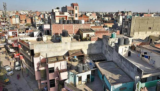 A view of south Delhi’s Ambedkar Nagar. The neighbourhood still has several Dalit-dominated clusters.(HT Photo) A view of south Delhi’s Ambedkar Nagar. The neighbourhood still has several Dalit-dominated clusters.(HT Photo)