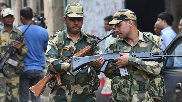 Four Border Security Force (BSF) personnel were killed and two injured in an encounter with Naxals in Chhattisgarh today, police said. The skirmish took place in a dense forest near Mahla village in Kanker district when a team of BSF’s 114th battalion was out on a search operation, police said. (Arijit Sen / HT File / Representative) Four Border Security Force (BSF) personnel were killed and two injured in an encounter with Naxals in Chhattisgarh today, police said. The skirmish took place in a dense forest near Mahla village in Kanker district when a team of BSF’s 114th battalion was out on a search operation, police said. (Arijit Sen / HT File / Representative)