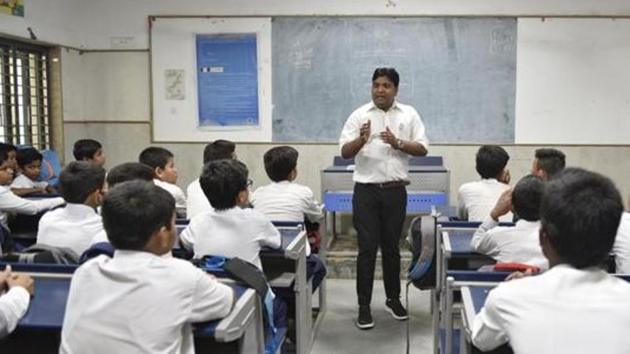 Teachers would have to attend a two-day workshop in which they will be trained to use role-plays, anecdotes and audio visual materials to teach students about ethics(Sanchit Khanna/HT PHOTO)