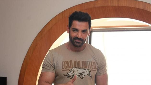 John Abraham promotes Romeo Akbar Walter in Mumbai, on April 3.(IANS) John Abraham promotes Romeo Akbar Walter in Mumbai, on April 3.(IANS)