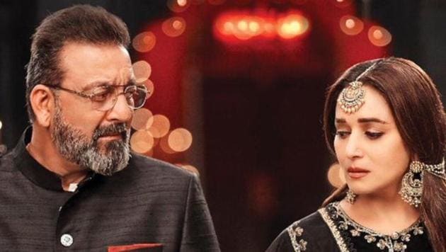 Sanjay Dutt and Madhuri Dixit in a still from Kalank.